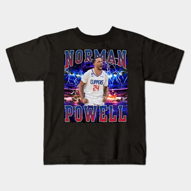 Norman Powell Kids T-Shirt by Gojes Art